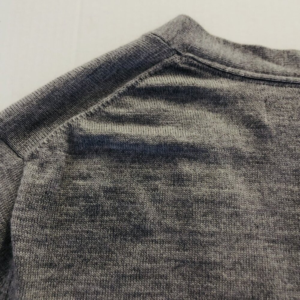 GOODTHREADS 100% Merino Wool Cardigan Sweater Mens XS Gray V-Neck Front Pockets - Picture 16 of 16